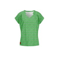 Print Shirt w. Ruching, apple-ecru-striped
