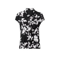 Druckbluse m. Schluppe, schwarz-weiß
