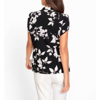 Druckbluse m. Schluppe, schwarz-weiß