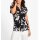 Druckbluse m. Schluppe, schwarz-weiß