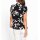 Druckbluse m. Schluppe, schwarz-weiß