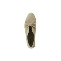 Galvijų zomšiniai šlepetės-slip on, smėlio spalvos