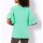 Shirt with volant sleeves, blue-green