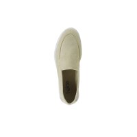 Bovine suede leather slip-on, sand