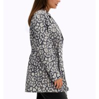 Jacket with leopard print, black-printed