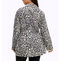 Jacket with leopard print, black-printed