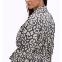 Jacket with leopard print, black-printed