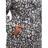 Jacket with leopard print, black-printed