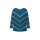 Ajour pullover with cable knit stripes, topaz