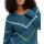 Ajour pullover with cable knit stripes, topaz