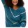 Ajour pullover with cable knit stripes, topaz