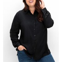 Hemdbluse im Doppelpack, schwarz + schwarz-bedruckt