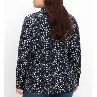 Hemdbluse im Doppelpack, schwarz + schwarz-bedruckt