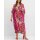Maxi smock dress, pink patterned