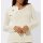Sweter ażurowy z kwiatem 3D, ecru