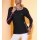 Pullover m. Stickerei, schwarz-fuchsia