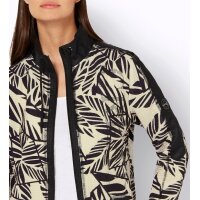 Shirtjacke in Struktur-Qualität, schwarz-sand