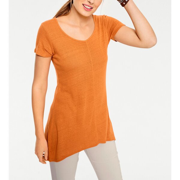 Bourette-Seide-Longshirt, orange