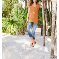 Bourette-Seide-Longshirt, orange