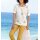 Blouse with transparent inserts and embroidery, champagne