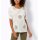 Blouse with transparent inserts and embroidery, champagne