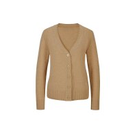 Merino-Kaschmir-Strickjacke, camel-meliert