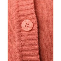 Merino-Kaschmir-Strickjacke, koralle-meliert