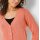 Merino-Kaschmir-Strickjacke, koralle-meliert