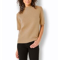 Merino-Kaschmir-Pullover, camel-meliert
