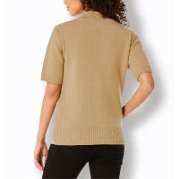 Merino-Kaschmir-Pullover, camel-meliert
