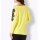 Seiden-Kaschmir-Pullover m. Spitze, zitrone-schwarz
