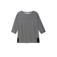 3/4-Arm-Shirt, schwarz-weiß