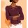 3/4-Arm-Shirt m. Mesh-Einsatz, burgund