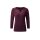 3/4-Arm-Shirt m. Mesh-Einsatz, burgund