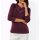 3/4-Arm-Shirt m. Mesh-Einsatz, burgund