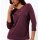 3/4-Arm-Shirt m. Mesh-Einsatz, burgund