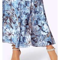 Georgette-Schlupfrock, hellblau-ecru-bedruckt