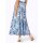 Georgette-Schlupfrock, hellblau-ecru-bedruckt