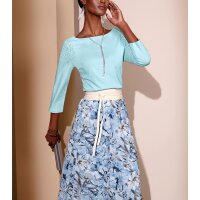 3/4-Arm-Shirt  m. Glitzersteinchen, hellblau