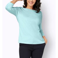 3/4-Arm-Shirt  m. Glitzersteinchen, hellblau