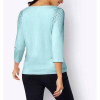 3/4-Arm-Shirt  m. Glitzersteinchen, hellblau