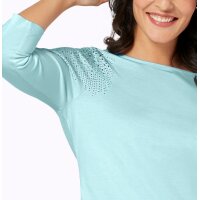 3/4-Arm-Shirt  m. Glitzersteinchen, hellblau