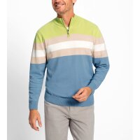Herren-Stehkragenpullover, bleu-gestreift