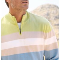 Herren-Stehkragenpullover, bleu-gestreift