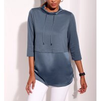 3/4-Arm-Shirt im Lagen-Look, rauchblau