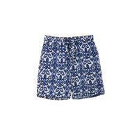 Tunic + Bermuda shorts, ecru patterned