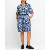 Tunic + Bermuda shorts, ecru patterned