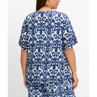 Tunic + Bermuda shorts, ecru patterned
