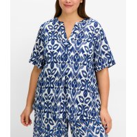 Tunic + Bermuda shorts, ecru patterned
