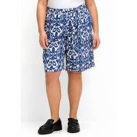 Tunic + Bermuda shorts, ecru patterned